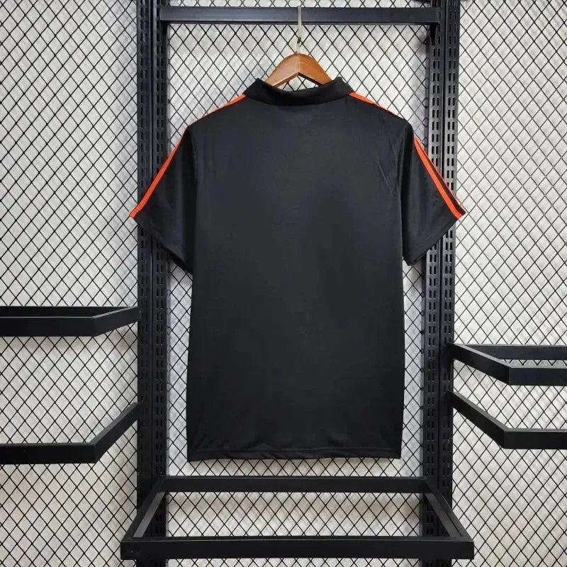 "Camisa Coréia 24/25 - Torcedor Masculina Preta e Laranja - Netmantos"