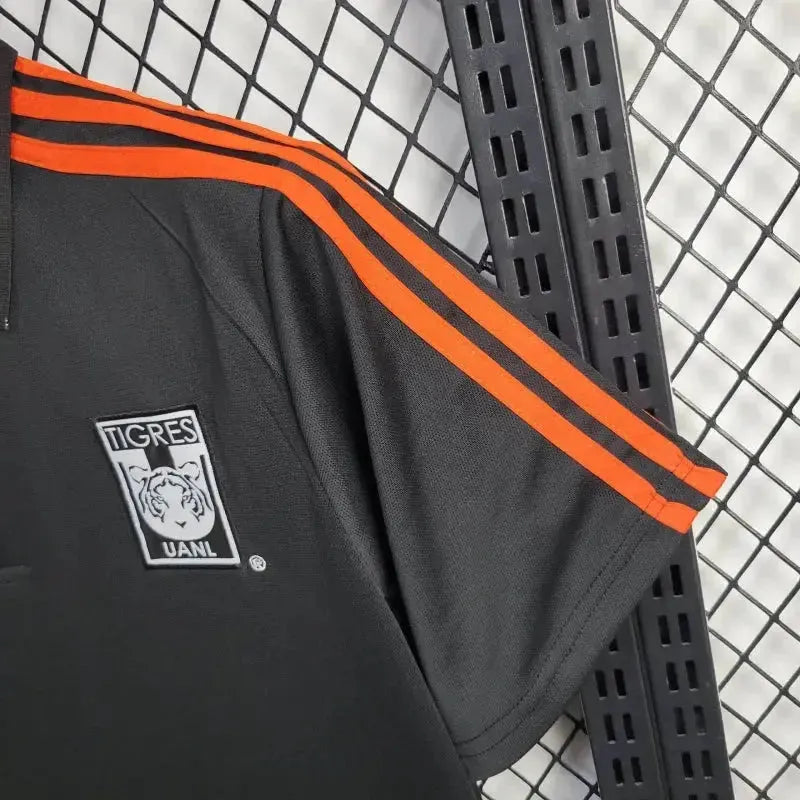 "Camisa Coréia 24/25 - Torcedor Masculina Preta e Laranja - Netmantos"