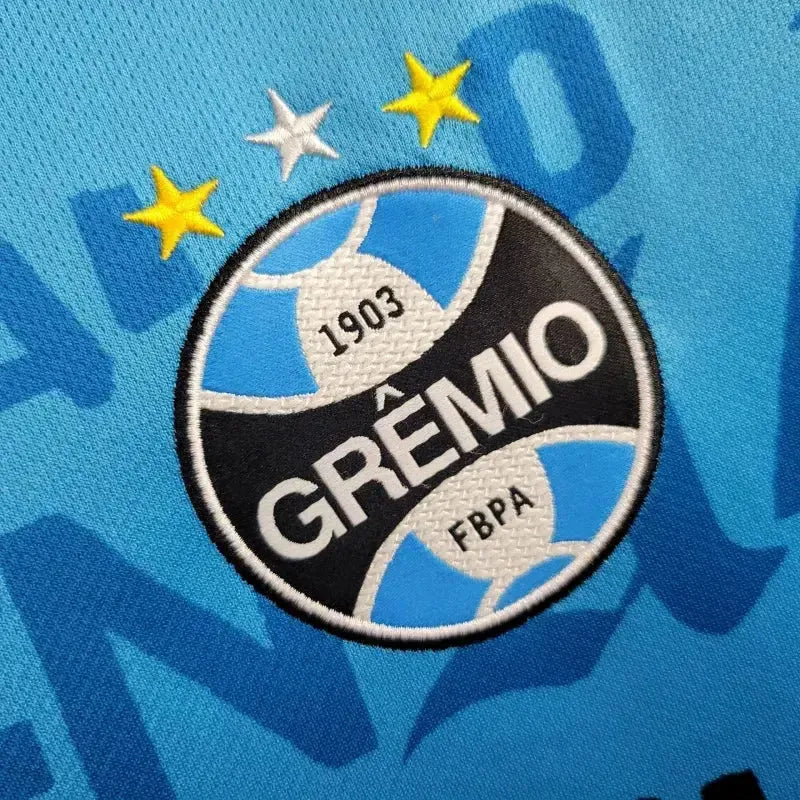 "Camisa Grêmio Treino 24/25 - Torcedor Masculina Azul - Grêmio, eu te dou a vida 1903 - Netmantos"
