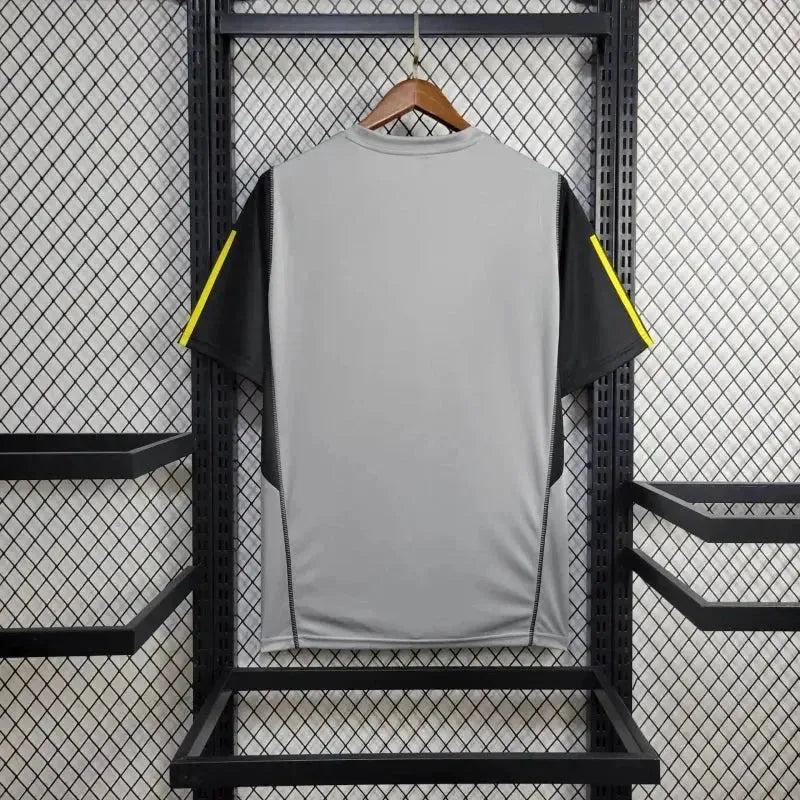 "Camisa Flamengo Treino 24/25 - Torcedor Masculina Cinza, Amarela e Preta - Netmantos"