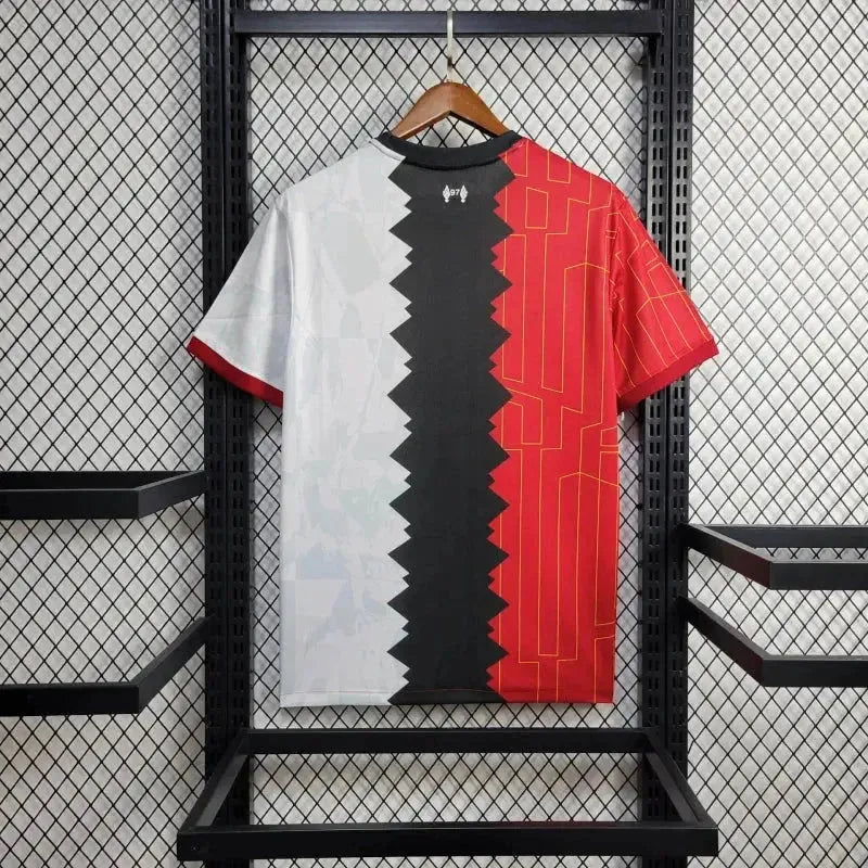 "Camisa Liverpool Edição Especial 24/25 - Torcedor Masculina Vermelha, Preta e Branca - Netmantos"