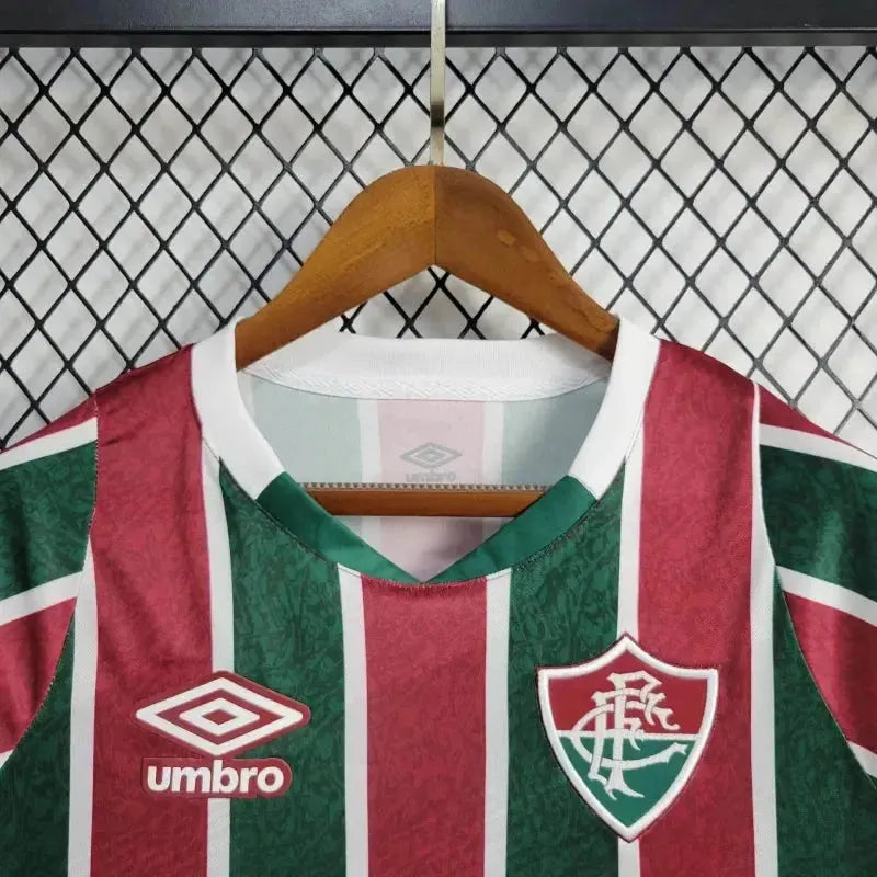 "Camisa Fluminense Home 24/25 - Torcedor Masculina + Patches Libertadores + Patrocínio - Netmantos"