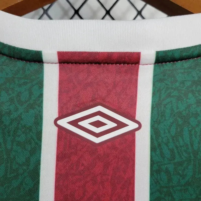 "Camisa Fluminense Home 24/25 - Torcedor Masculina + Patches Libertadores + Patrocínio - Netmantos"