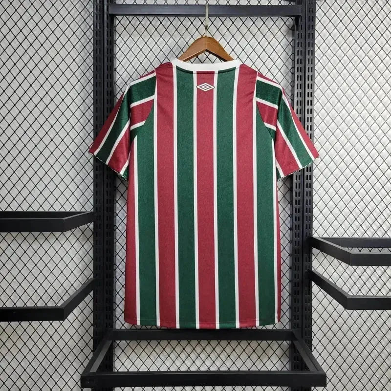 "Camisa Fluminense Home 24/25 - Torcedor Masculina + Patches Libertadores + Patrocínio - Netmantos"