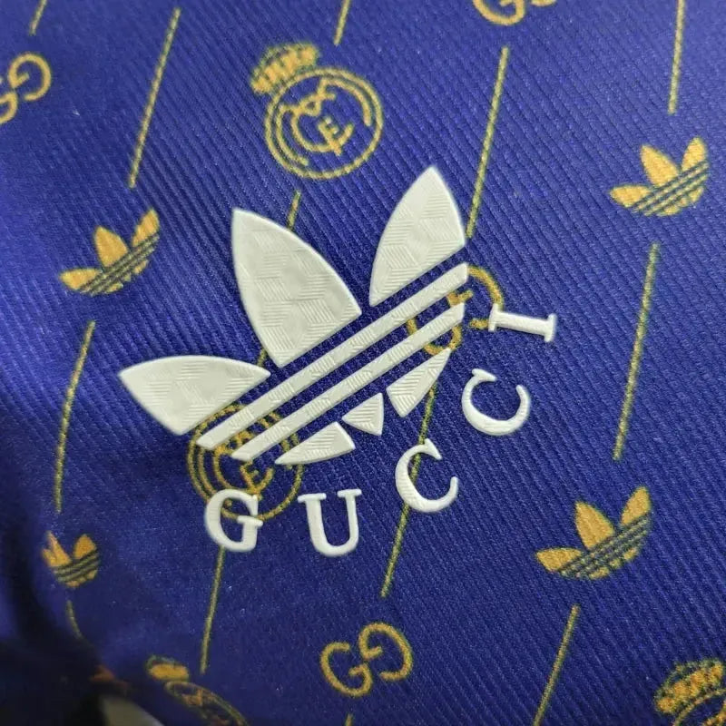 "Camisa Real Madrid Edição Especial Gucci 24/25 - Jogador Masculina Roxa - Netmantos"