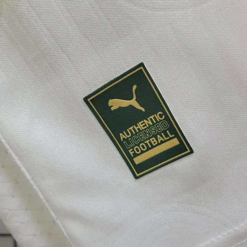 "Camisa Palmeiras Away 24/25 - Jogador Masculina Branca e Dourada + Patch Brasileirão e Avanti + Patrocínios - Netmantos"