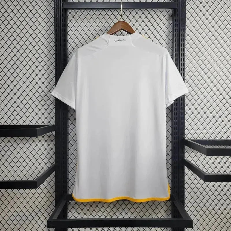 "Camisa LA Galaxy Home 24/25 - Torcedor Masculina Branca e Amarela - Netmantos"