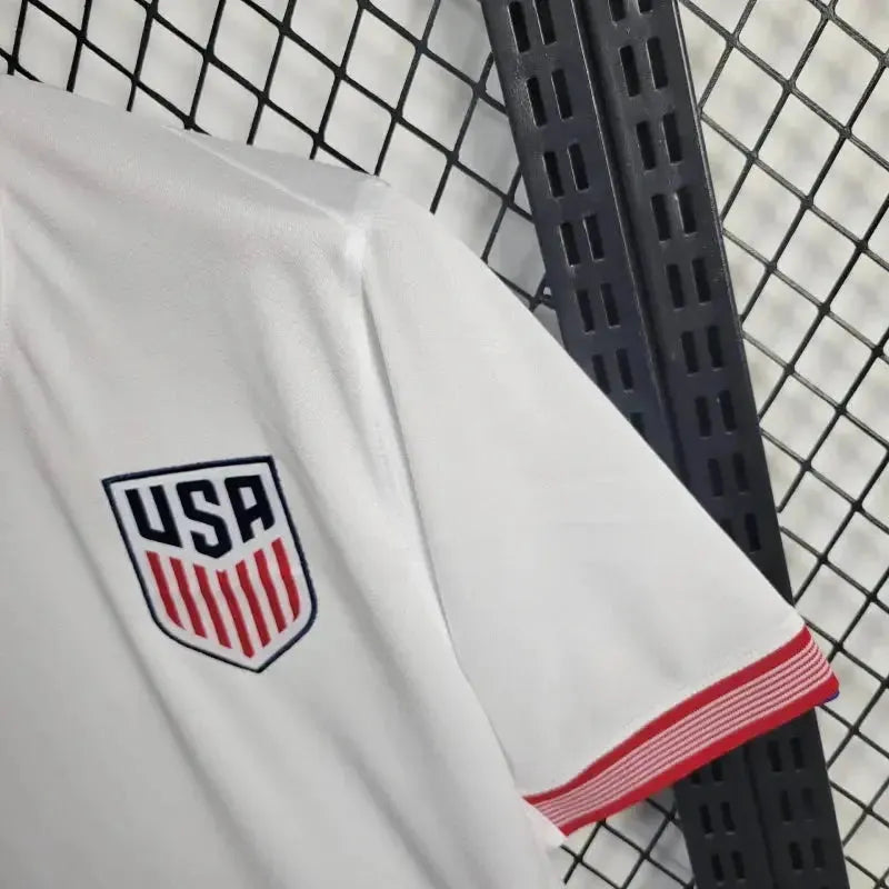 "Camisa EUA Home 24/25 - Torcedor Masculina Branca - Netmantos"