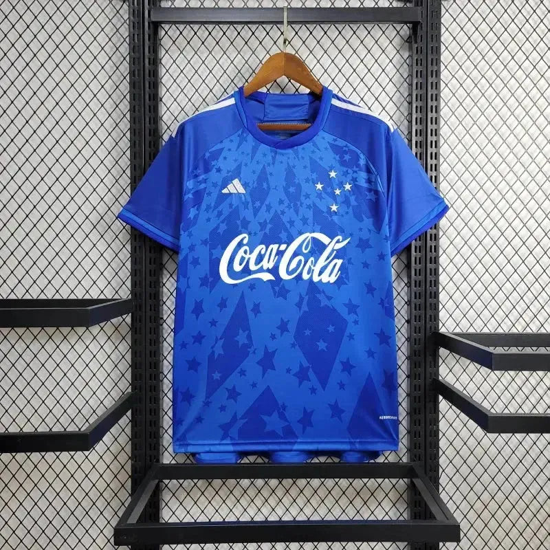 "Camisa Cruzeiro 24/25 - Torcedor Masculina Azul Patrocínio Coca-Cola - Netmantos"