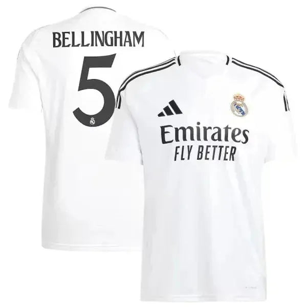"Camisa Real Madrid Home 24/25 - Torcedor Masculina Branca + Todos os Patches - Netmantos"