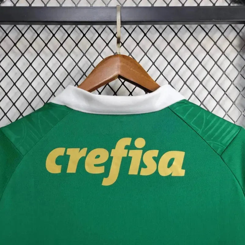"Camisa Palmeiras Home 24/25 - Torcedor Masculina Verde + Patch Brasileirão e Avanti + Patrocínios - Netmantos"