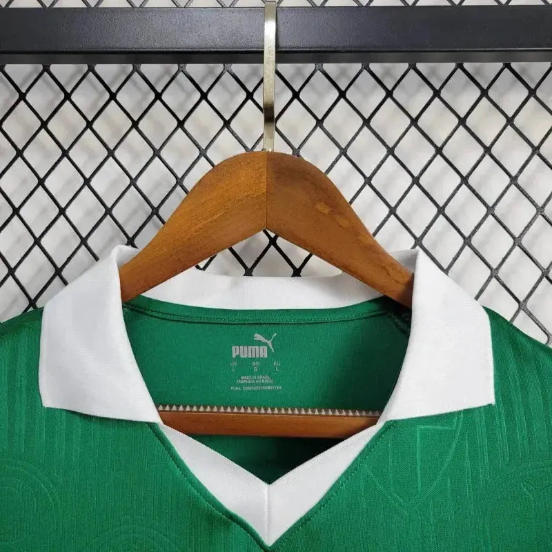 "Camisa Palmeiras Home 24/25 - Torcedor Masculina Verde + Patch Brasileirão e Avanti + Patrocínios - Netmantos"