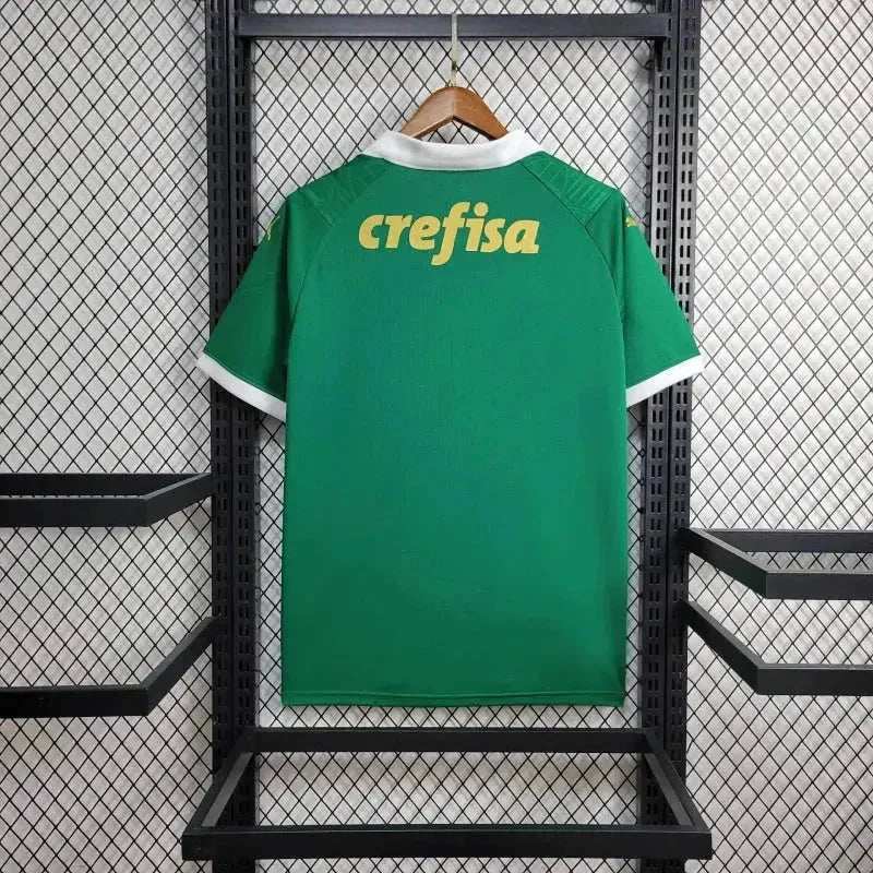 "Camisa Palmeiras Home 24/25 - Torcedor Masculina Verde + Patch Brasileirão e Avanti + Patrocínios - Netmantos"