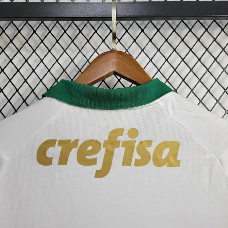 "Camisa Palmeiras Away 24/25 - Torcedor Masculina Branca + Patch Brasileirão e Avanti + Patrocínios - Netmantos"