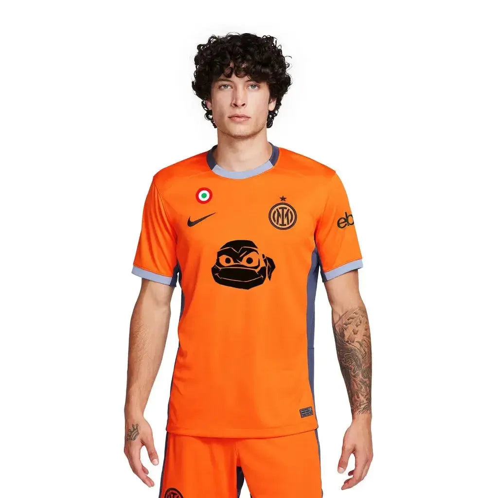 "Camisa Inter de Milão Tartarugas Ninja Third 24/25 - Torcedor Masculina Laranja - Netmantos"