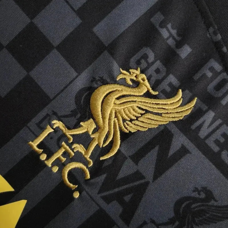 "Camisa Liverpool x Lebron James 24/25 - Torcedor Masculina Preta e Dourada - Netmantos"