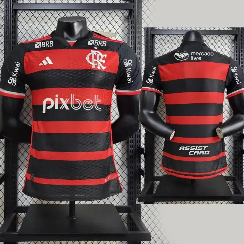 "Camisa Flamengo Home 24/25 - Jogador Masculina + Patch Two Nations, One Passion - Netmantos"