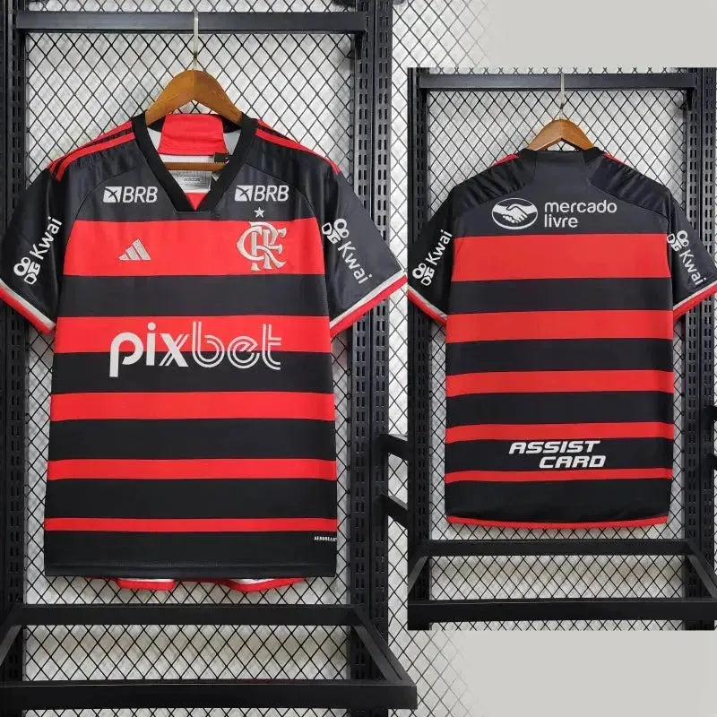 "Camisa Flamengo Home 24/25 - Torcedor Masculina + Patch Two Nations, One Passion - Netmantos"
