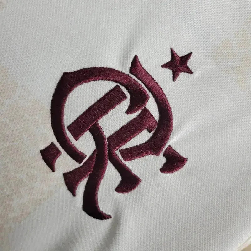 "Camisa Flamengo Treino 24/25 - Torcedor Masculina Bege e Branca - Netmantos"