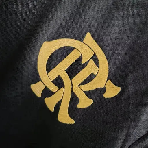 "Camisa Flamengo 23/24 - Torcedor Masculina Preta e Dourada - Netmantos"