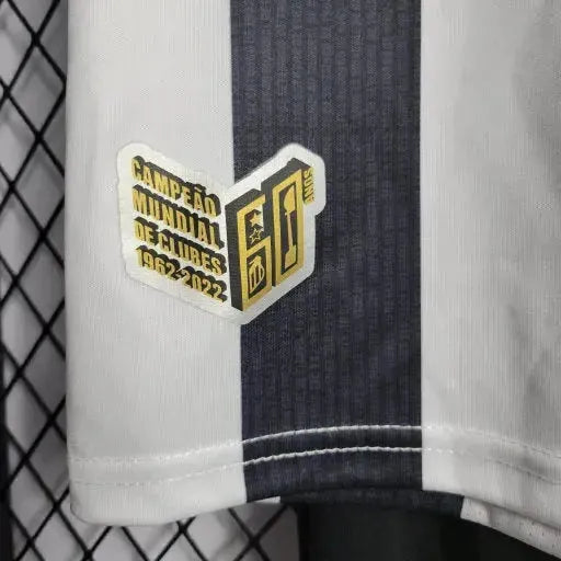 "Camisa Santista Away 22/23 - Torcedor Infantil Preta e Branca - Netmantos"