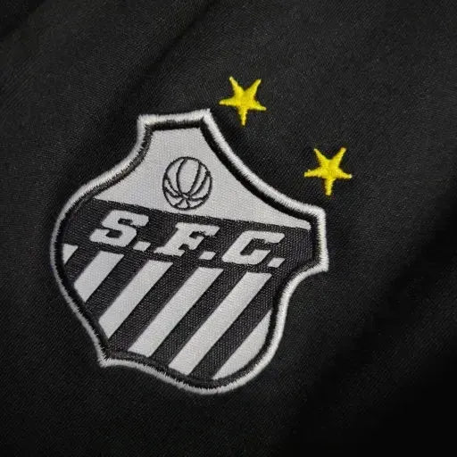 "Camisa Santista Away 22/23 - Torcedor Infantil Preta e Branca - Netmantos"