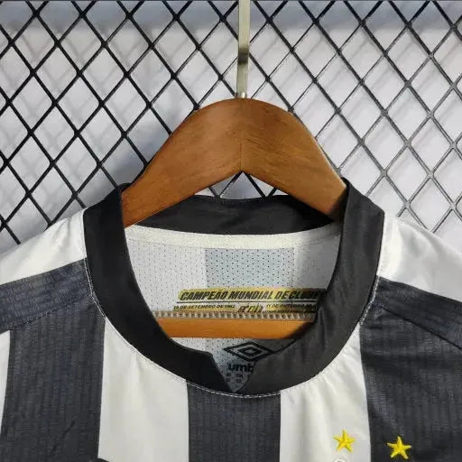 "Camisa Santista Away 22/23 - Torcedor Infantil Preta e Branca - Netmantos"