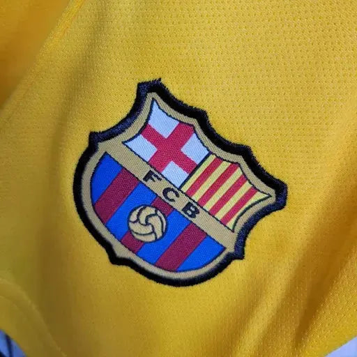 "Camisa Barcelona Away IV 23/24 - Torcedor Infantil Amarela - Netmantos"