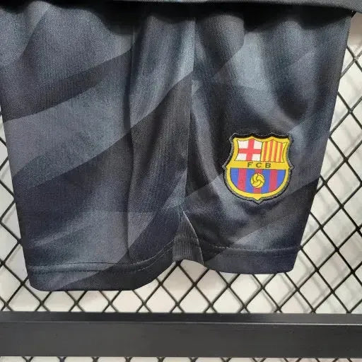 "Camisa Barcelona Goleiro 23/24 - Torcedor Infantil Preta - Netmantos"
