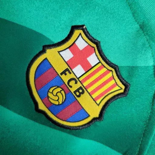"Camisa Barcelona Goleiro 23/24 - Torcedor Infantil Verde - Netmantos"