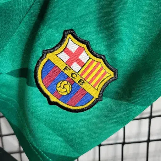 "Camisa Barcelona Goleiro 23/24 - Torcedor Infantil Verde - Netmantos"