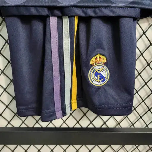 "Camisa Real Madrid Away 23/24 - Torcedor Infantil Preta - Netmantos"