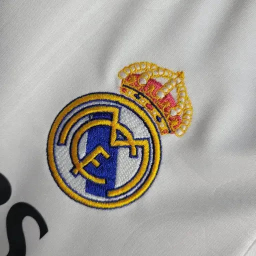 "Camisa Real Madrid Home 22/23 - Torcedor Infantil Branca e Roxa - Netmantos"