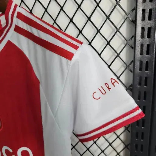 "Camisa Ajax Home 23/24 - Torcedor Infantil Vermelha e Branca - Netmantos"