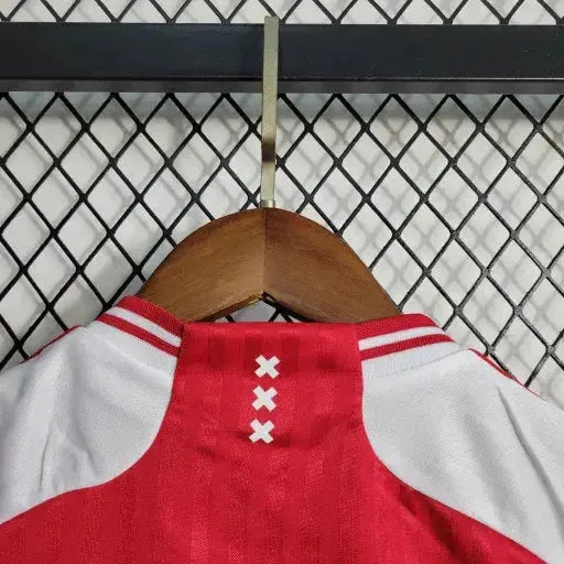 "Camisa Ajax Home 23/24 - Torcedor Infantil Vermelha e Branca - Netmantos"