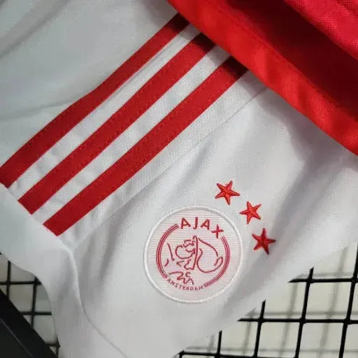 "Camisa Ajax Home 23/24 - Torcedor Infantil Vermelha e Branca - Netmantos"