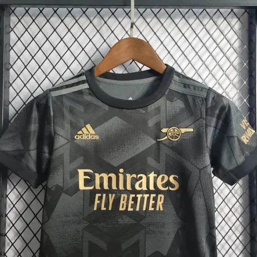 "Camisa Arsenal Away 22/23 - Torcedor Infantil Preta - Netmantos"
