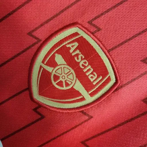 "Camisa Arsenal Home 23/24 - Torcedor Infantil Vermelha e Dourada - Netmantos"