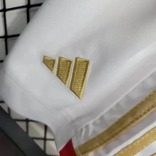 "Camisa Arsenal Home 23/24 - Torcedor Infantil Vermelha e Dourada - Netmantos"