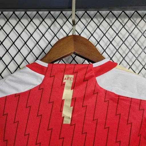 "Camisa Arsenal Home 23/24 - Torcedor Infantil Vermelha e Dourada - Netmantos"