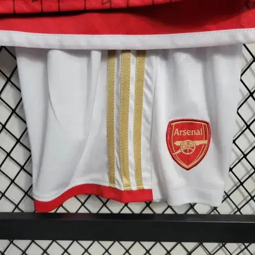 "Camisa Arsenal Home 23/24 - Torcedor Infantil Vermelha e Dourada - Netmantos"