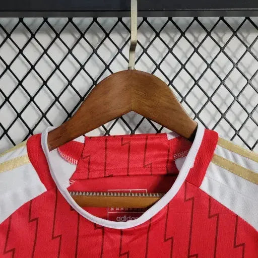 "Camisa Arsenal Home 23/24 - Torcedor Infantil Vermelha e Dourada - Netmantos"