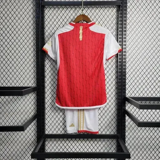 "Camisa Arsenal Home 23/24 - Torcedor Infantil Vermelha e Dourada - Netmantos"