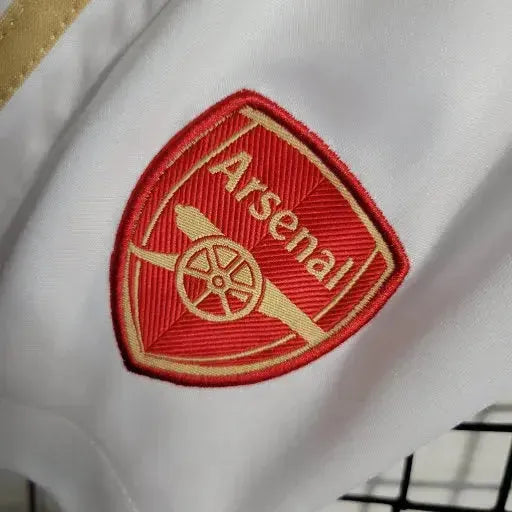 "Camisa Arsenal Home 23/24 - Torcedor Infantil Vermelha e Dourada - Netmantos"