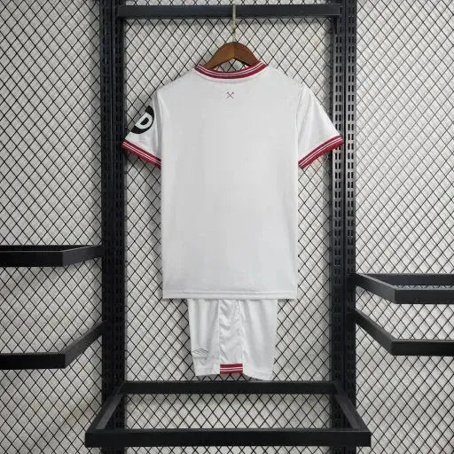 "Camisa West Ham Away 23/24 - Torcedor Infantil Branca - Netmantos"