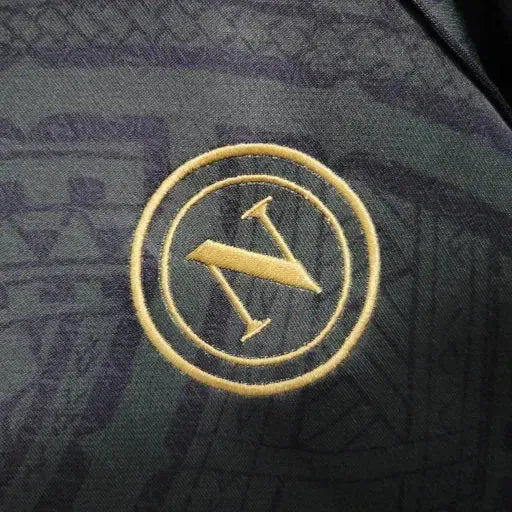 "Camisa Napoli Away 23/24 - Torcedor Infantil Preta - Netmantos"