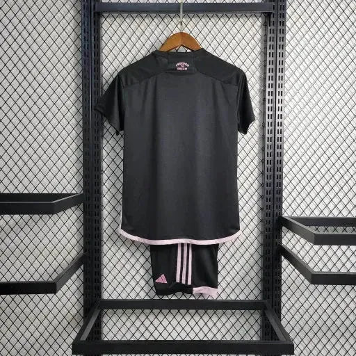 "Camisa Inter Miami Away 23/24 - Torcedor Infantil Preta - Netmantos"