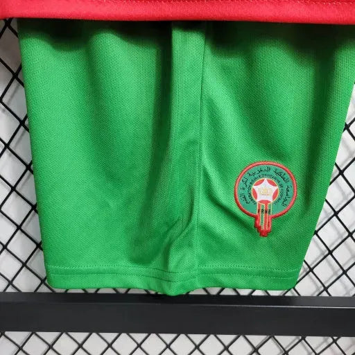 "Camisa Marrocos Home 22/23 - Torcedor Infantil Vermelha Verde - Netmantos"