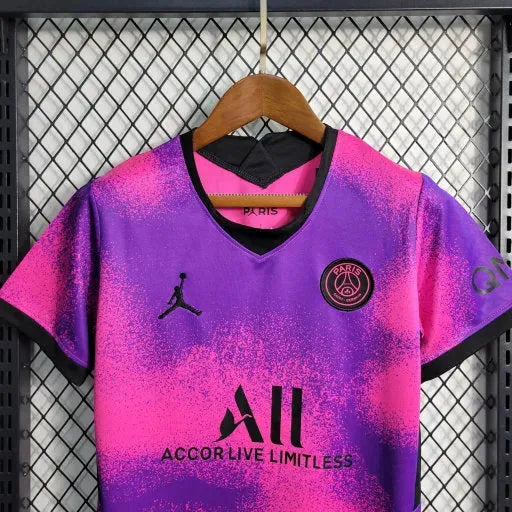 "Camisa PSG 20/21 - Torcedor Infantil Rosa e Roxa - Netmantos"