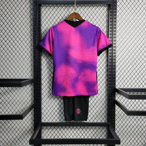 "Camisa PSG 20/21 - Torcedor Infantil Rosa e Roxa - Netmantos"